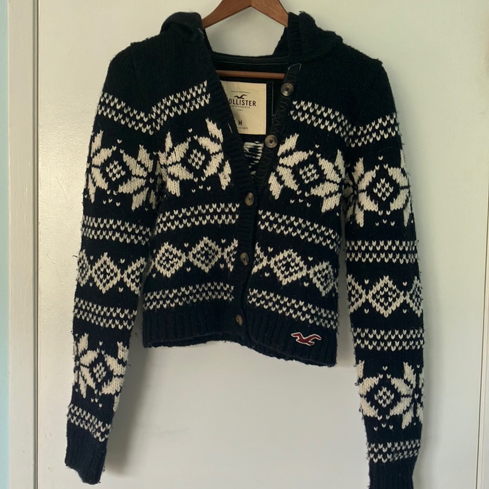 Hollister Hooded Knit Sweater